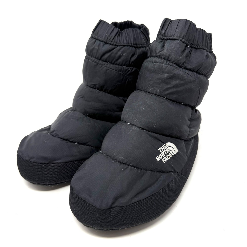 The North Face 700 Down NSE Tent Bootie Slippers Black Quilted Puffer Shoes XS